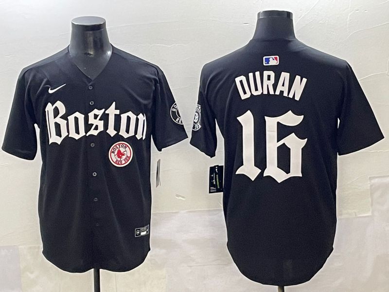 Men 2025 Boston Red Sox #16 Duran Black Five generations Joint Name Nike MLB Jersey style 17->boston red sox->MLB Jersey